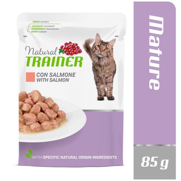 Natural Trainer Cat Mature Bocconcini in Salsa Salmone - 85 g - immagine 2