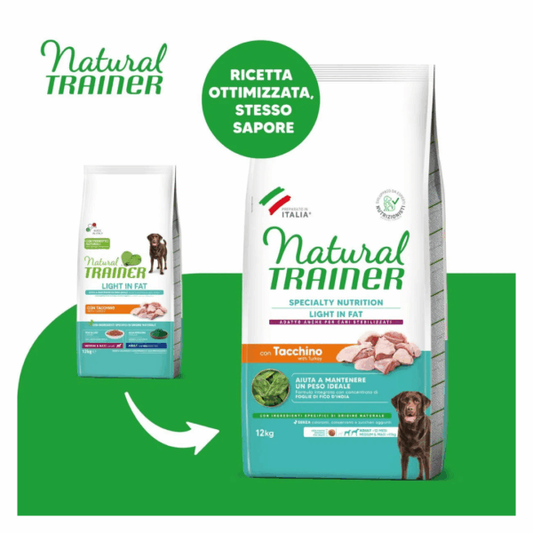 Natural Trainer Dog Specialty Nutrition Light in Fat Medium&Maxi Adult Tacchino - 12 kg - immagine 3