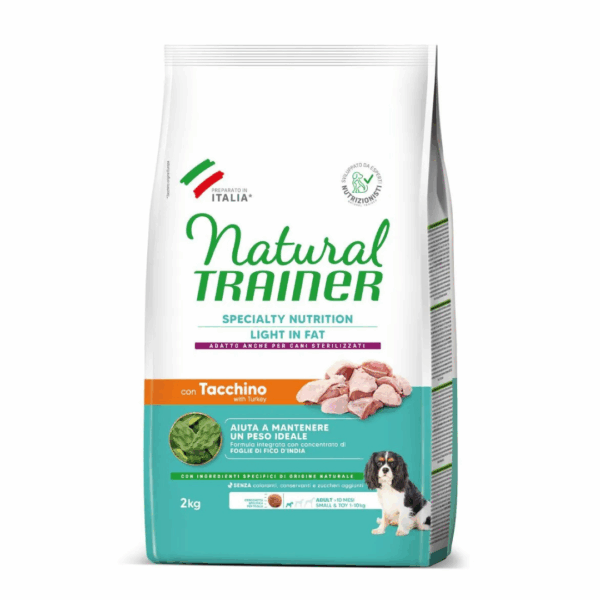 Natural Trainer Dog Specialty Nutrition Light in Fat Small&Toy Adult Tacchino - 2 kg - immagine 2