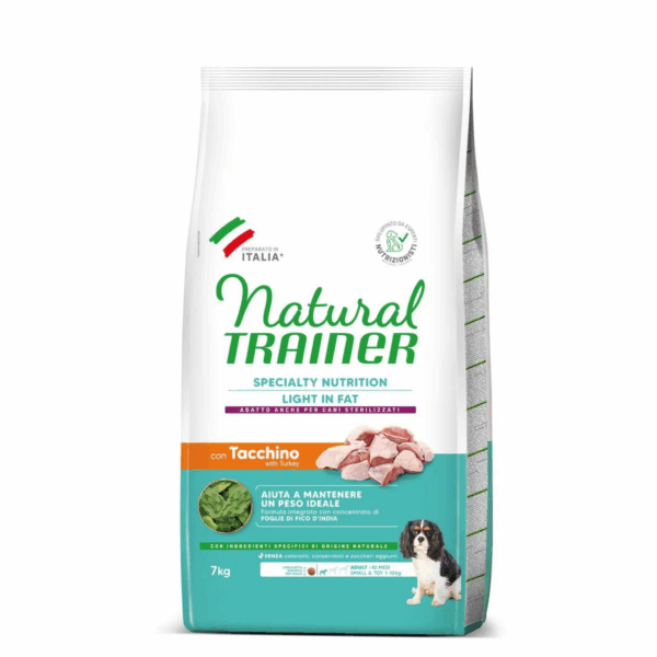 Natural Trainer Dog Specialty Nutrition Light in Fat Small&Toy Adult Tacchino -  7 kg - immagine 2