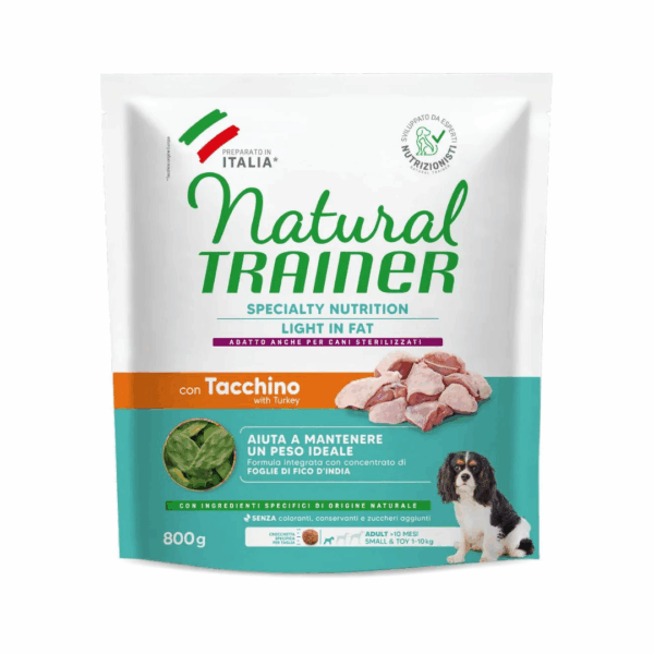 Natural Trainer Dog Specialty Nutrition Light in Fat Small&Toy Adult Tacchino - 800 g