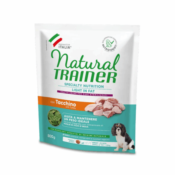 Natural Trainer Dog Specialty Nutrition Light in Fat Small&Toy Adult Tacchino - 800 g - immagine 2