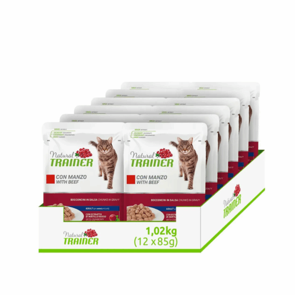 Natural Trainer Cat Adult Bocconcini in Salsa Manzo - 85 g - immagine 3