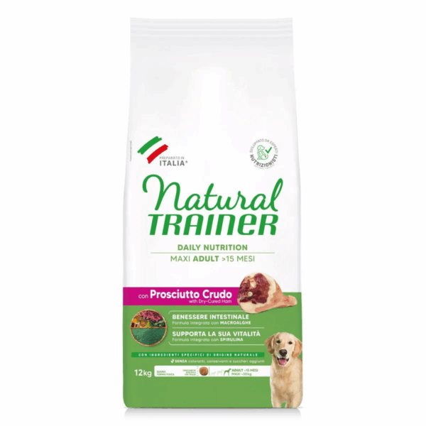 Natural Trainer Dog Daily Nutrition Maxi Adult Prosciutto Crudo - 12 kg