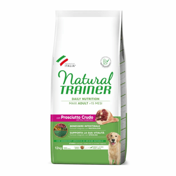 Natural Trainer Dog Daily Nutrition Maxi Adult Prosciutto Crudo - 12 kg - immagine 2
