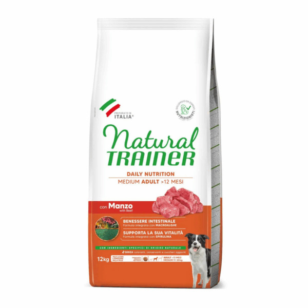 Natural Trainer Dog Daily Nutrition Medium Adult Manzo - 12 kg - immagine 2