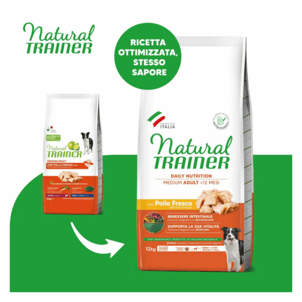 Natural Trainer Dog Daily Nutrition Medium Adult Pollo - 12 kg - immagine 3