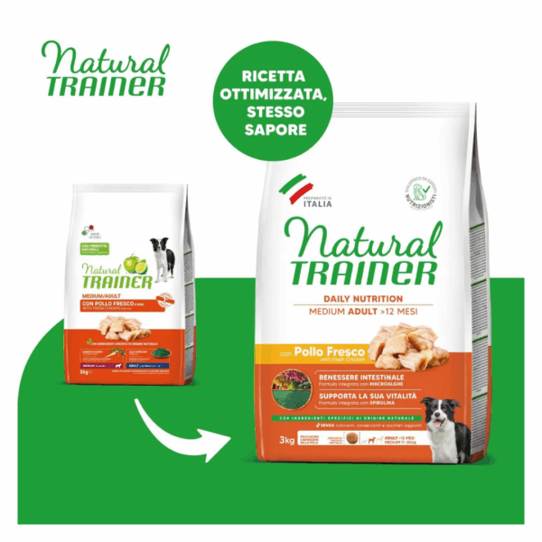 Natural Trainer Dog Daily Nutrition Medium Adult Pollo - 3 kg - immagine 3