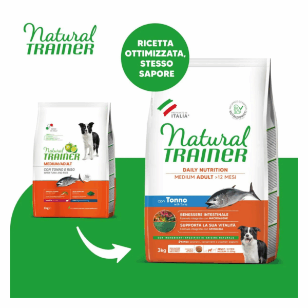 Natural Trainer Dog Daily Nutrition Medium Adult Tonno - 3 kg - immagine 3