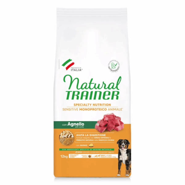 Natural Trainer Dog Specialty Nutrition Sensitive Medium&Maxi Adult Agnello – 12 kg