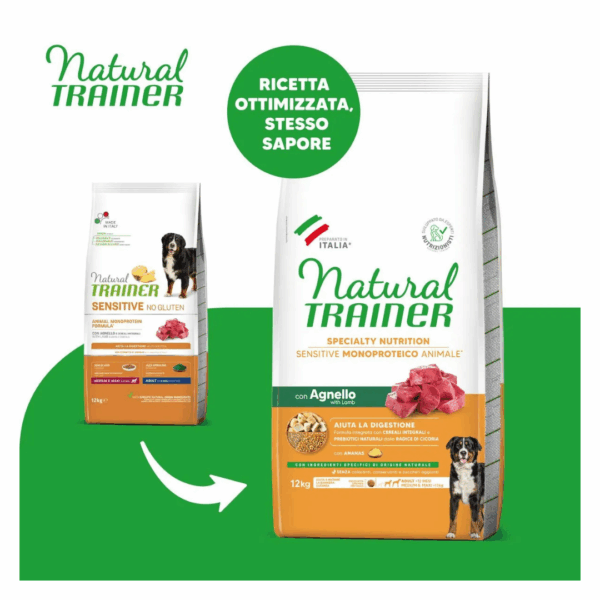 Natural Trainer Dog Specialty Nutrition Sensitive Medium&Maxi Adult Agnello – 12 kg - immagine 3