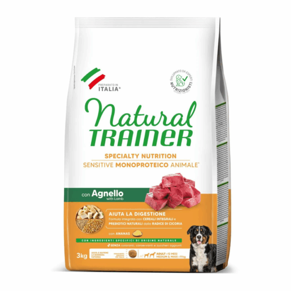 Natural Trainer Dog Specialty Nutrition Sensitive Medium&Maxi Adult Agnello – 3 kg - immagine 2
