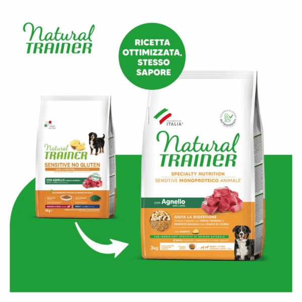 Natural Trainer Dog Specialty Nutrition Sensitive Medium&Maxi Adult Agnello – 3 kg - immagine 3