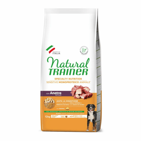Natural Trainer Dog Specialty Nutrition Sensitive Medium&Maxi Adult Anatra – 12 kg - immagine 2