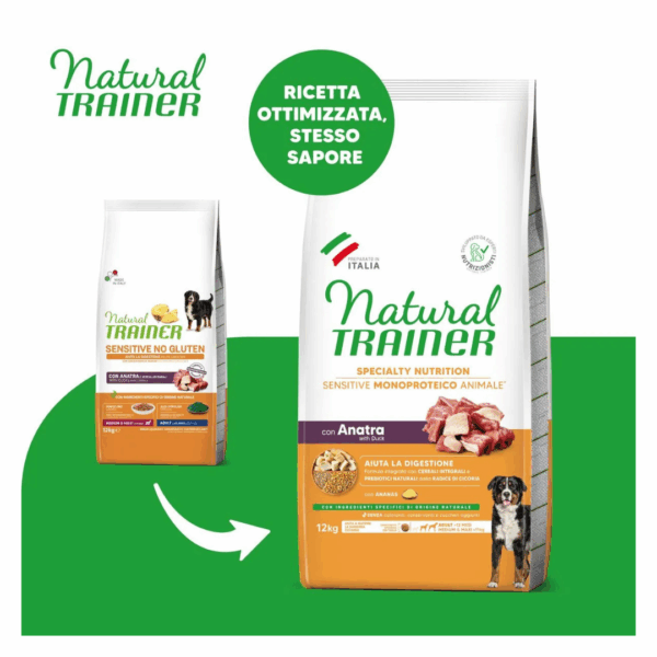 Natural Trainer Dog Specialty Nutrition Sensitive Medium&Maxi Adult Anatra – 12 kg - immagine 3