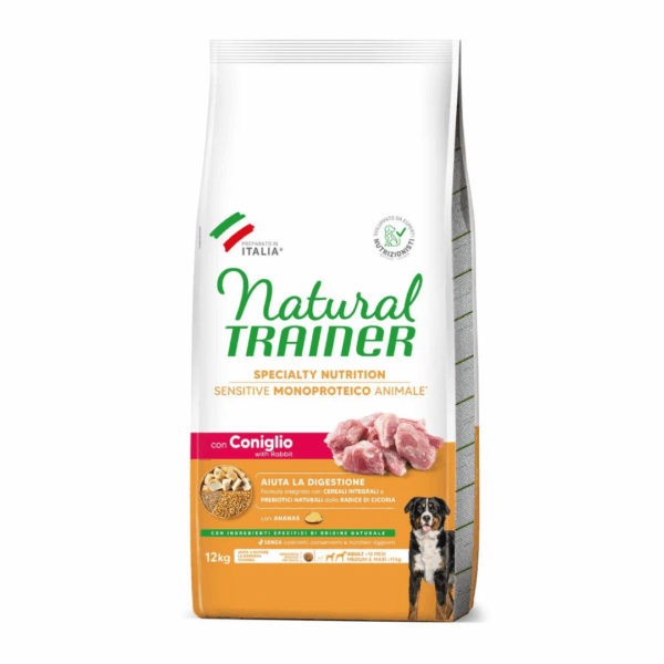 Natural Trainer Dog Specialty Nutrition Sensitive Medium&Maxi Adult Coniglio – 12 kg - immagine 2