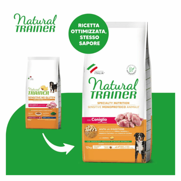 Natural Trainer Dog Specialty Nutrition Sensitive Medium&Maxi Adult Coniglio – 12 kg - immagine 3