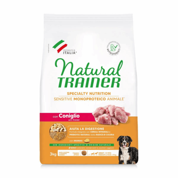 Natural Trainer Dog Specialty Nutrition Sensitive Medium&Maxi Adult Coniglio – 3 kg