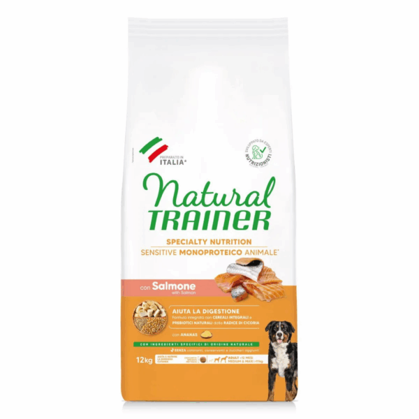 Natural Trainer Dog Specialty Nutrition Sensitive Medium&Maxi Adult Salmone – 12 kg