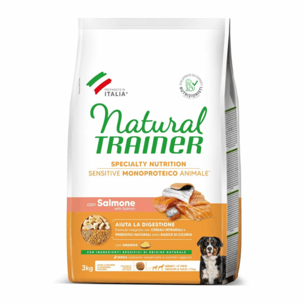 Natural Trainer Dog Specialty Nutrition Sensitive Medium&Maxi Adult Salmone – 3 kg - immagine 2