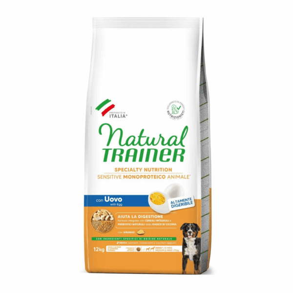 Natural Trainer Dog Specialty Nutrition Sensitive Medium&Maxi Adult Uovo – 12 kg - immagine 2