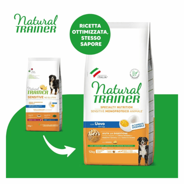 Natural Trainer Dog Specialty Nutrition Sensitive Medium&Maxi Adult Uovo – 12 kg - immagine 3