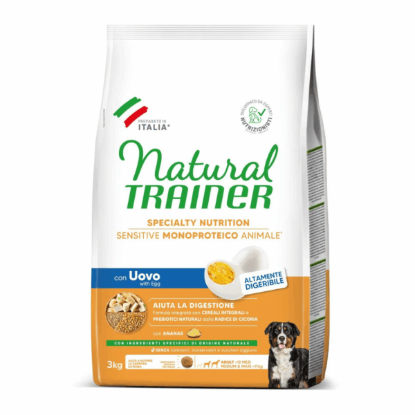 Natural Trainer Dog Specialty Nutrition Sensitive Medium&Maxi Adult Uovo – 3 kg - immagine 2
