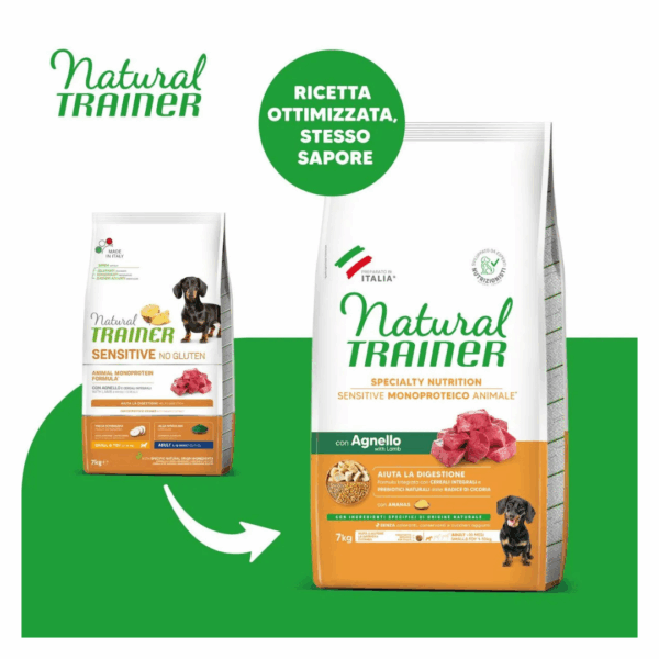 Natural Trainer Dog Specialty Nutrition Sensitive Small&Toy Adult Agnello - 7 kg - immagine 3