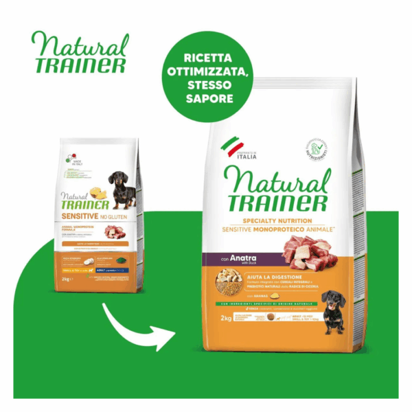 Natural Trainer Dog Specialty Nutrition Sensitive Small&Toy Adult Anatra - 2 kg - immagine 3