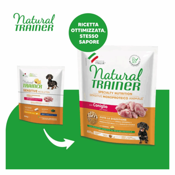 Natural Trainer Dog Specialty Nutrition Sensitive Small&Toy Adult Coniglio - 800 g - immagine 3