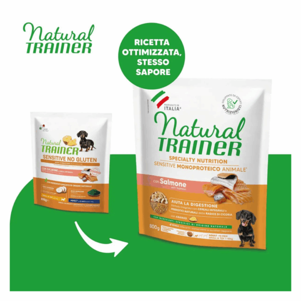 Natural Trainer Dog Specialty Nutrition Sensitive Small&Toy Adult Salmone - 800 g - immagine 3