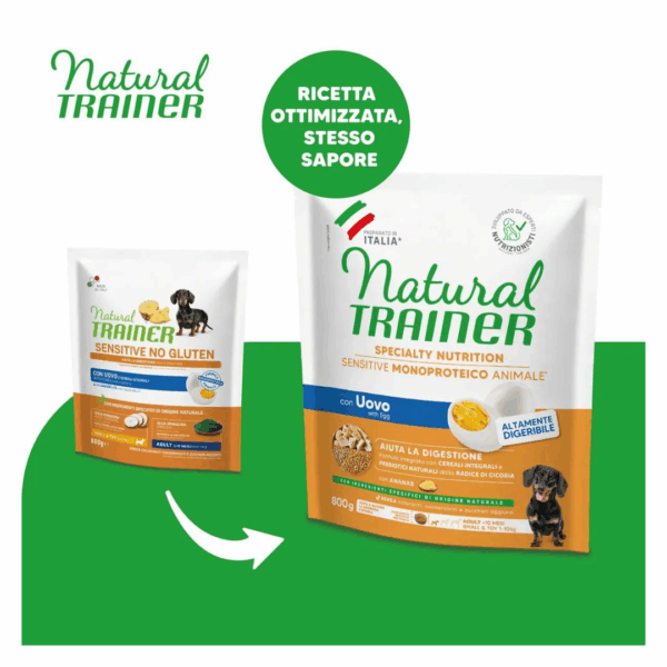 Natural Trainer Dog Specialty Nutrition Sensitive Small&Toy Adult Uovo - 800 g - immagine 3