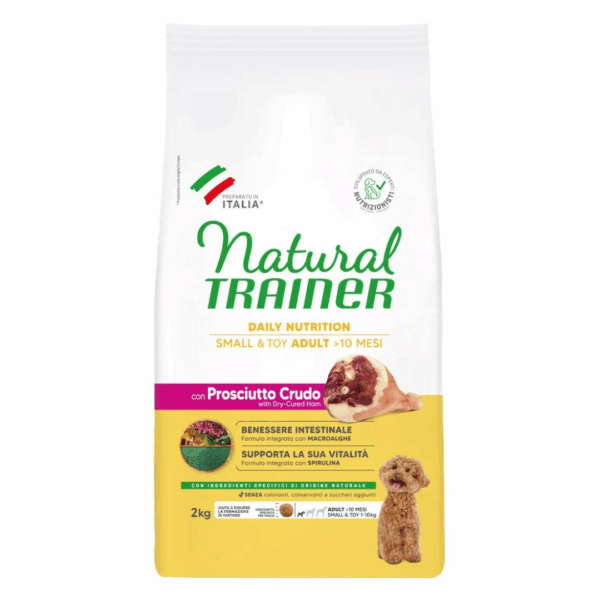 Natural Trainer Dog Daily Nutrition Small&Toy Adult Prosciutto Crudo -  2 kg