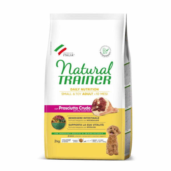 Natural Trainer Dog Daily Nutrition Small&Toy Adult Prosciutto Crudo -  2 kg - immagine 2