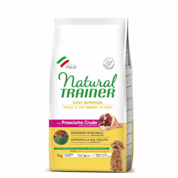 Natural Trainer Dog Daily Nutrition Small&Toy Adult Prosciutto Crudo -  7 kg - immagine 2
