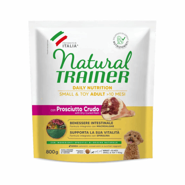 Natural Trainer Dog Daily Nutrition Small&Toy Adult Prosciutto Crudo -  800 g