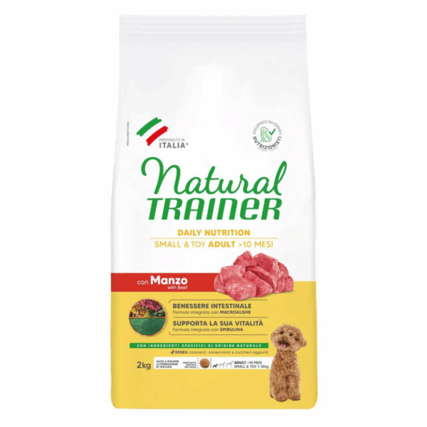 Natural Trainer Dog Daily Nutrition Small&Toy Adult Manzo - 2 kg