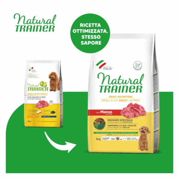 Natural Trainer Dog Daily Nutrition Small&Toy Adult Manzo - 2 kg - immagine 3