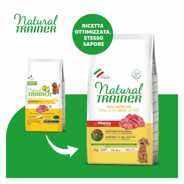 Natural Trainer Dog Daily Nutrition Small&Toy Adult Manzo - 7 kg - immagine 3