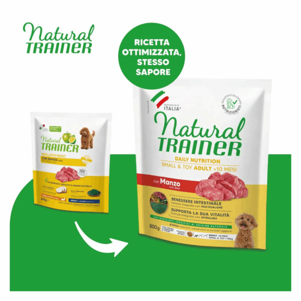 Natural Trainer Dog Daily Nutrition Small&Toy Adult Manzo - 800 g - immagine 3