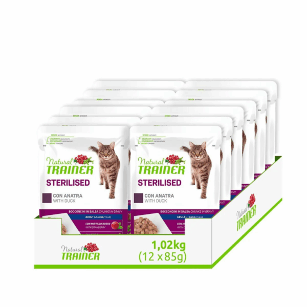 Natural Trainer Cat Adult Sterilised Bocconcini in Salsa Anatra - 85 g - immagine 3