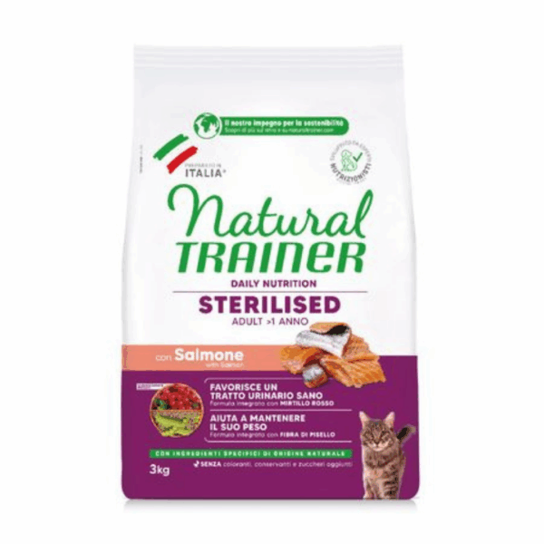 Natural Trainer Cat Daily Nutrition Adult Sterilised Salmone - 1,5 kg - immagine 3