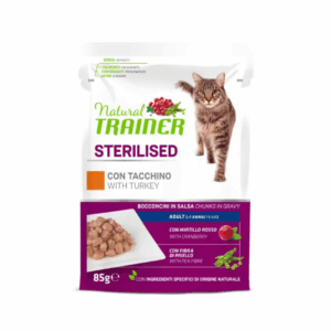 Natural Trainer Cat Adult Sterilised Bocconcini in Salsa Tacchino - 85 g
