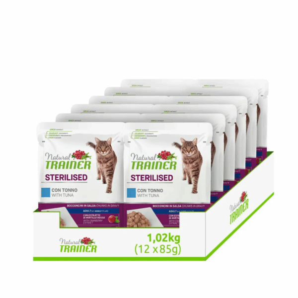 Natural Trainer Cat Adult Sterilised Bocconcini in Salsa Tonno - 85 g - immagine 3