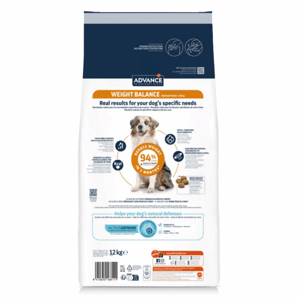 Advance Veterinary Diets Dog Weight Balance Medium&Maxi - 12 kg - immagine 2