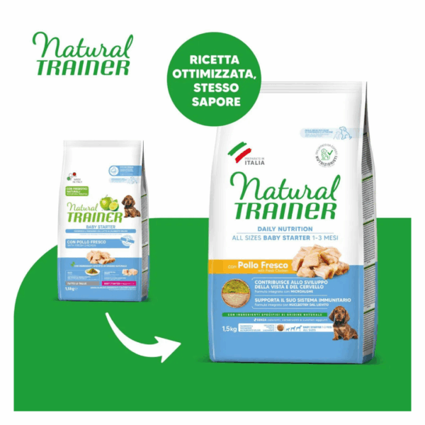 Natural Trainer Dog Daily Nutrition All Sizes Baby Starter Pollo - 1,5 kg - immagine 3