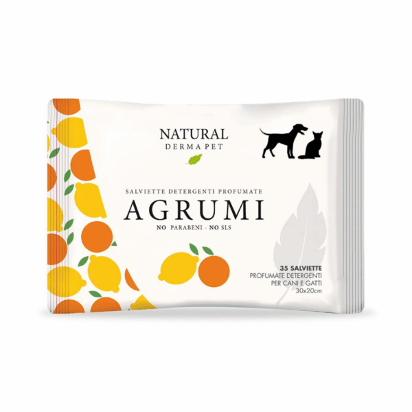 Natural Derma Pet Salviette Detergenti Profumate Agrumi - 35 pz