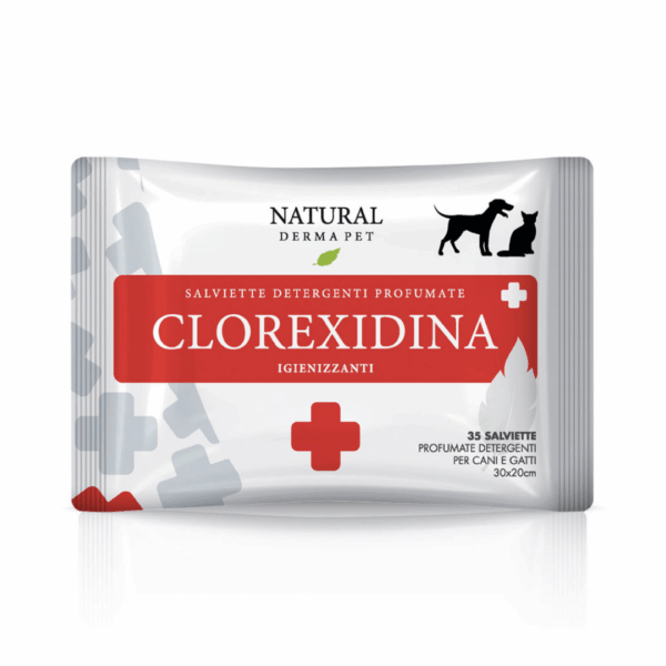 Natural Derma Pet Salviette Clorexidina Igienizzanti - 35 pz