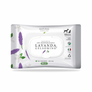 Natural Derma Pet Salviette 100% Biodegradabili Lavanda e Gelsomino - 35 pz