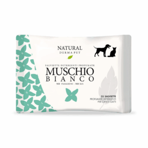 Natural Derma Pet Salviette Detergenti Profumate Muschio Bianco - 35 pz